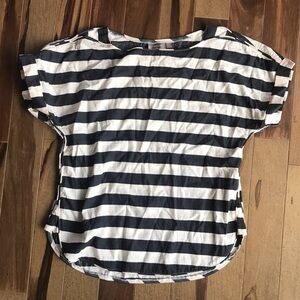 Sussan Black Cream Short Sleeve‎ Blouse 12 EUC